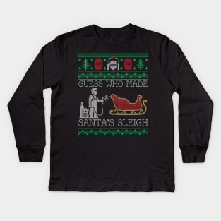 Christmas Welder Welding Xmas Funny Welder Ugly Christmas Sweater Kids Long Sleeve T-Shirt